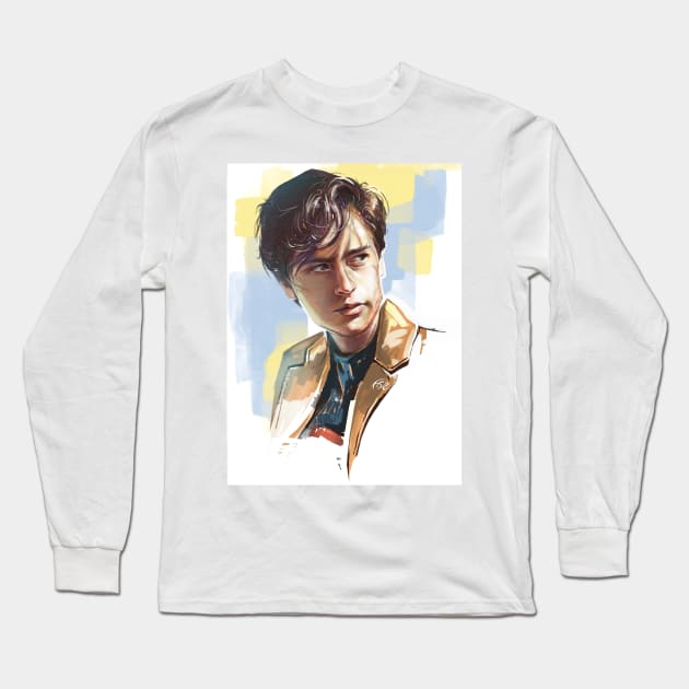 Cole Sprouse Long Sleeve T-Shirt by Alla